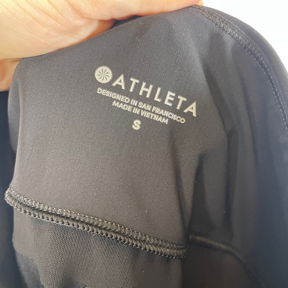 Athleta | Meridian Wide Leg Pants Side Stripes High Rise Black White Size Small - Picture 8 of 10